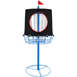 Disc Golf Basket - Portable Disc Golf Target with 24-Chains Heavy Duty Disc Golf Course, Come with Disc Golf Putting Target, Removable Design - Suitable for All Players - Black/Orange/Blue