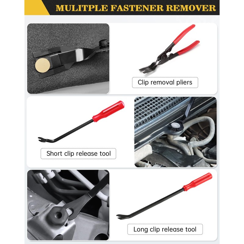 Poraxy Trim Removal Tool,120Pcs Car Panel Door Audio Removal Tool