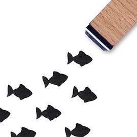 Fish Rubber Stamp, 3/5 Inch Wedding Meal Choice Small Mini Sheep Stamp for Scrapbooking