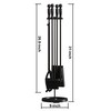 Fire Beauty Fireplace Tools Set 5 Pieces Wrought Iron Fire