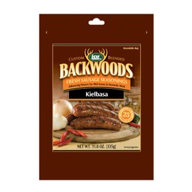 LEM Products Backwoods Kielbasa Fresh Sausage Seasoning, Ideal for Wild Game and Domestic Meat, Seasons Up to 25 Pounds of Meat, 11.8 Ounce Packet