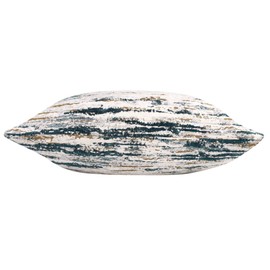 Yeiotsy Pack of 2, Nordic Style Cozy Decorative Throw Pillow Covers for Sofa Bed Car Chair Geometric Cushion Cases Jacquard Chenille (Teal Stripes, 18 X 18 Inches)