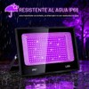 100W Luces Negras UV LED Reflector con 59in ON/OFF Enchufe(2PCS)