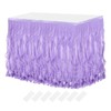 MECCANIXITY 6ft Light Purple Tutu Table Skirt, Tulle Curly Willow
