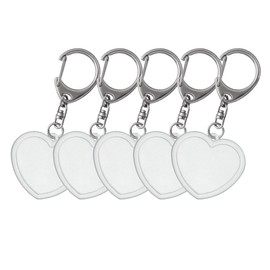 EBISU Design Photo Key Holder, Hamepachi, Heart-shaped, M, Guessing Goods, Clear Key Holder, Couples Keychain, Kindergarten Entrance, 1.3 x 1.6 inches (34 x 40 mm), Made in Japan, clear