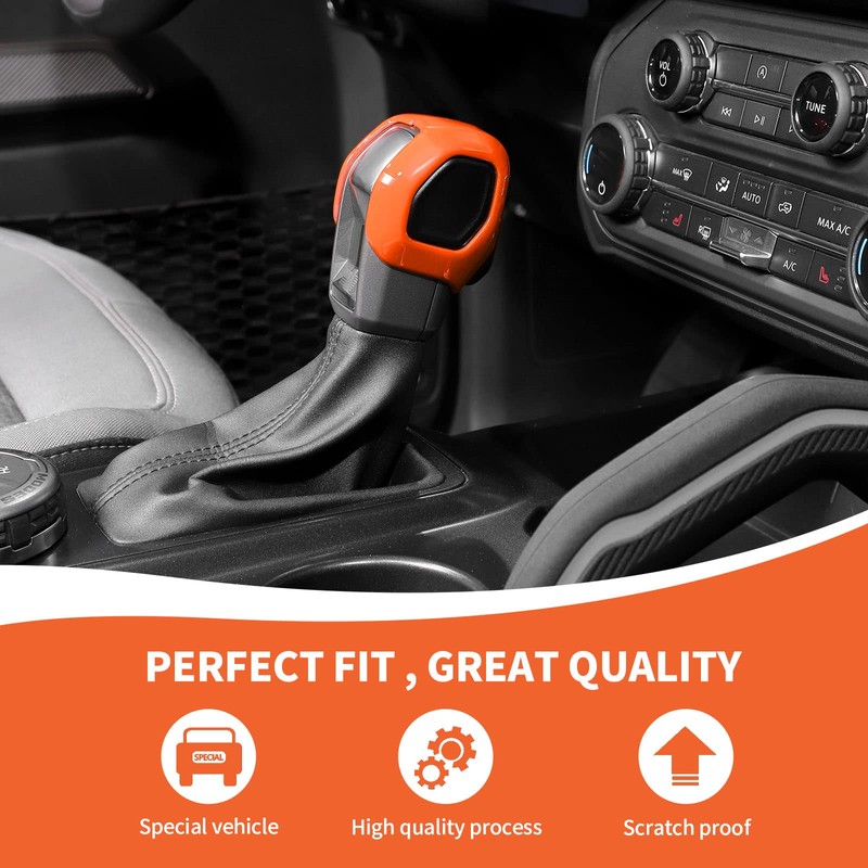 RAZPOY Gear Shift Knob Trim Cover Compatible with 2021-2023 Ford