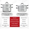 SUNHOUSE - 3.1 Quart Steamer Pots with Lid 2-Tier Multipurpose