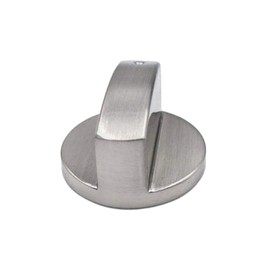 XUTONG Pack of 5 Metal Gas Stove Knobs, 6mm Silver Tone Gas Stove Control Knobs Adapter Oven Switch Cooking Surface Control Locks