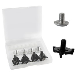 zuylikxy 8PCS Motorcycle Helmet Screws with Rubber Washers - Black and Silver Helmet Visor Screws and Accessories