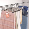 Pants Hangers Space Saving,Stackable Skirt Hangers with Clips, Hanging Closet