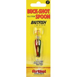 Northland Tackle Buck-Shot Flutter Spoon, 1/8 oz, Golden