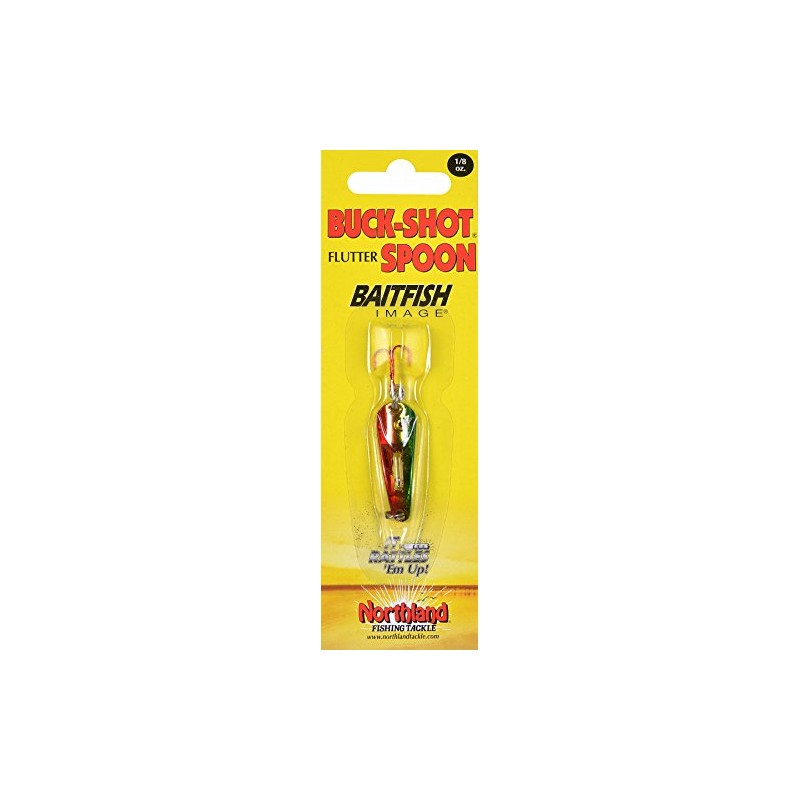 Northland Tackle Buck-Shot Flutter Spoon, 1/8 oz, Golden