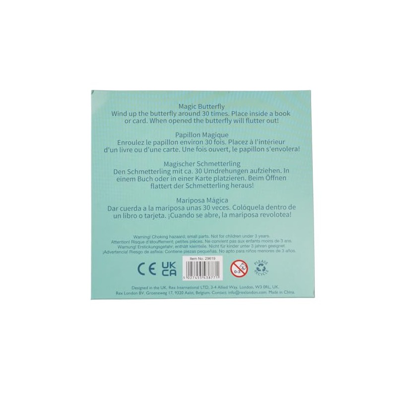 Rex London Blue Magic Wind Up Butterfly