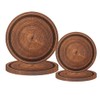 Wood Grain Paper Plates Birthday Decorations Party Disposable Tableware, 60