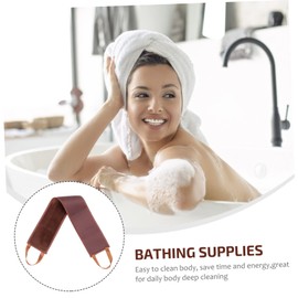 FRCOLOR 2pcs Back Massage Strap for Easy Application of Sunscreen and Lotion Lightweight Portable Brown Oil Belt for Effortless Self-tanning Hard Reach Areas