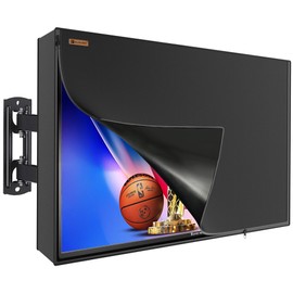 IC ICLOVER - Funda de TV para exteriores de 43 pulgadas, 600D, resistente al agua, con cierre completa de 3 lados, se adapta a hasta 40 pulgadas de ancho x 24 pulgadas de alto, resistente a la