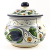 Hand Painted Italian Ceramic Garlic Jar Venezia - Handmade in