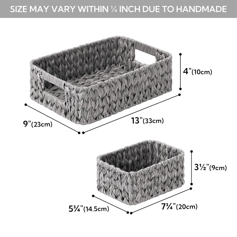 GRANNY SAYS Wicker Storage Baskets for Shelves, Wicker Baskets for