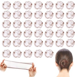 40 Stück Unsichtbare Haarnetz, Feinmaschig Ballettbrötchen Haarnetz, Haarnetze Elastische für Krankenschwester, Ballett Haarknoten Former, für Krankenschwester, Tänzerin, Flugbegleiterin