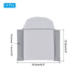PATIKIL 4pcs Camera Bag Divider Pad Camera Case Divider 16.5cm x 16cm x 1.4cm Velvet Connectable Universal Partition Pad for Nikon Camera DSLR Scratch Protection Small Accessories Storage Grey