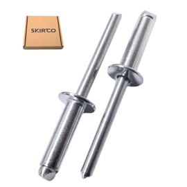 SKIR'CO (Pack of 40) Blind Rivets Galvanised Steel 6.0 x 20 mm Steel Mandrel Pop Rivets Dome Head DIN 7337 Rivets