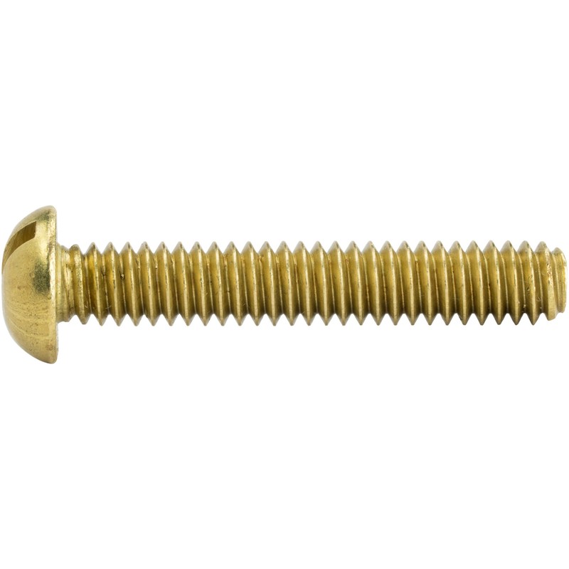 10-32 x 1" Round Head Machine Screws, Slotted Drive, Solid