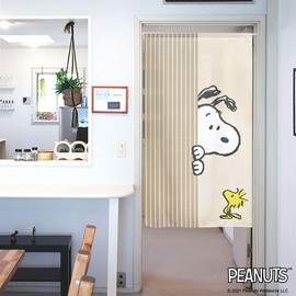 Noren 95187 Snoopy Look In Peanuts Print Half Noren Width 33.5 inches (85 cm) Length 59.1 inches (150 cm)