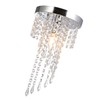 Crystal Flush Mount Chandelier Fixture Elegant Modern Ceiling Light Lamp