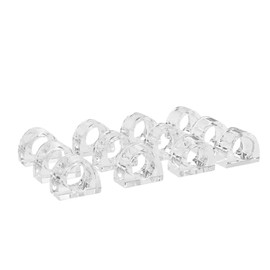 Crystal Napkin Rings 12 Pack, Elegant Glass Napkin Holders for Formal & Casual Dining, Wedding Reception, Holiday Table Setting, Special Events Decorative Tableware Accessories (M-CDW017-R-12)
