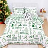 FRAMICS King Size 3-Piece Snowman Christmas Quilt Set - Ultrasonic
