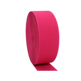 JESEP YONG Banda elástica de punto rosa de 2 pulgadas para coser 10 yardas de 50 mm de ancho de sarga de doble cara tejida con correas elásticas pesadas para ropa, pantalones, cintura, pelucas,