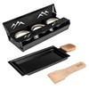 KUHN RIKON Raclette Set Mini Mountains Black Raclette Pan Non-Stick