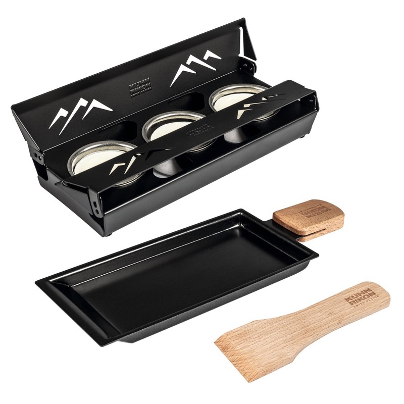 KUHN RIKON Raclette Set Mini Mountains Black Raclette Pan Non-Stick