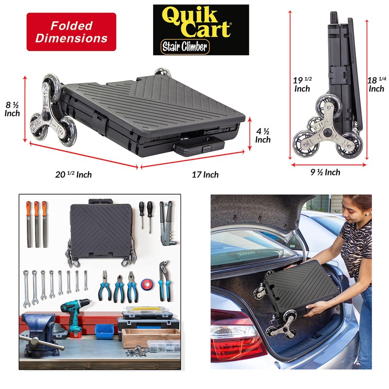 dbest products Quik Cart Stair Climber Wheeled Rolling Crate Teacher