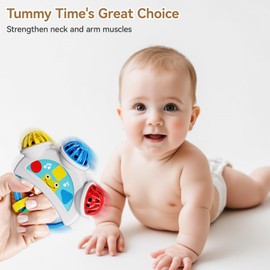 Dimoarch Musical Toys for Baby 0-6-12 Months: 5Pcs Infant Rtattle Teething Toy Montessori Sensory Learning Toys with Sounds Newborn Shower Gifts for 1 2 3 Year Old Boy Girl