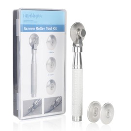 HOMWMPA Screen Roller Tool Kit, Professional Screen Spline Tool with Interchangeable Steel Wheels, Durable Screen Repair Kit for Installing Door & Window Screens