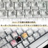 長い爪用キーボード隆起ステッカー ネイルアートタイピング爪の保護器 隆起したキーボードステッカー 透明 ネイル保護 粘着シール付き 猫の頭 64個