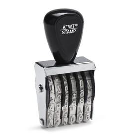 6 Digits Rubber Number Stamp, Date Stamp, Office Stamp, Rotating Stamp, Office Business Stamps