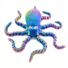 Generic 2024 3D-Printed Octopus Toy,3D Printed Gift DIY Creative Ornament Toys Home Decor Gifts (E,24cm)