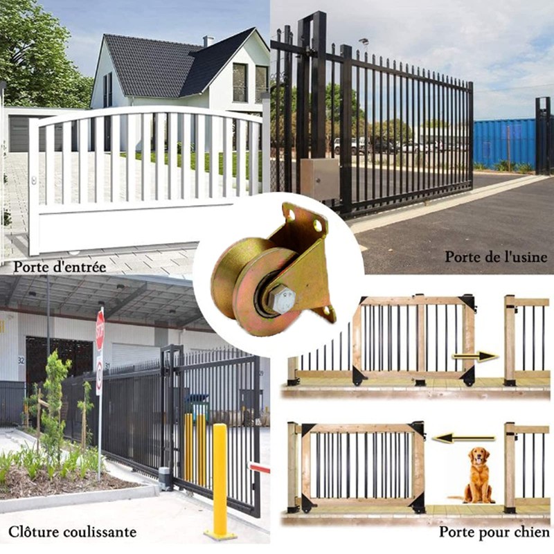 Pack of 2 Sliding Gate Wheels, 50 mm Sliding Gate