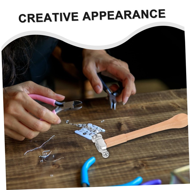 Mipcase Mini Jewelry Stamping Hammer Multifunction Craft Tool for Polishing