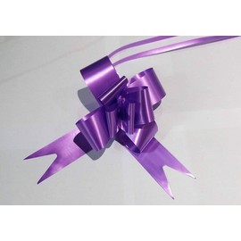 SHATCHI Large 30mm/3cm Ribbon Pull Bows for Party Wall, Gift Wraps, Christmas Trees, Wedding, Birthday Hampers Decoration Florist, Purple, 20pcs