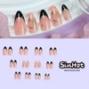 SINHOT Almond Press on Nails Medium Fake Nails Glossy Glue