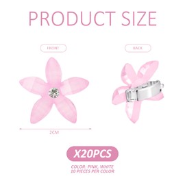 20 Pieces of Small Flower Hair Clips, Children's Butterfly Flower Hair Clips, Hair Clip Set, Mini Clips, Braided Hair Headpiece, Cute Cartoon Hair Clips