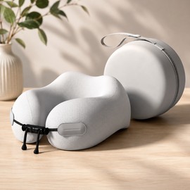 Memory Foam Travel Neck Pillow for Airplane & Daily Rest – Soft U-Shaped Support Cushion with Portable Storage Case