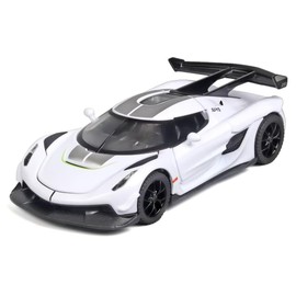 OANMYJJO Toy Cars for Kids 1/32 Jesko Die Cast Metal Toy Cars,Collectible Jesko Model Car,Pull Back Jesko Toy Car with Light and Music,Cars Toys for Age 3+ Year Old Boys(White)