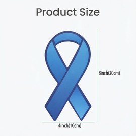 100pcs Dark Blue Awareness Donation Ribbon Cutouts for Colon Cancer Awareness Charity Fundraiser Support Events Supplies (Dark Blue)