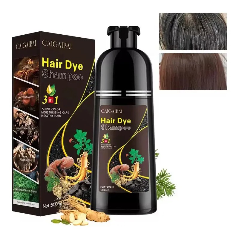 Shampoo Tinte Cubre Canas Con Jengibre Y Sin Amoniaco 500ml