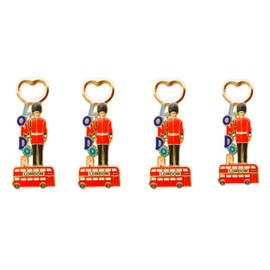 Royal Guard & Bus Bottle Opener Fridge Magnet – Iconic UK London Collectible Souvenir