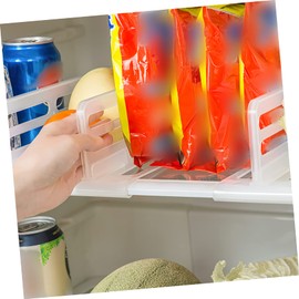 Gatuida 3pcs Adjustable Refrigerator Side Door Separator Plastic Food Partition Board for Organizing Drinks Milk and Spices Fridge Accessories for Neat Storage
